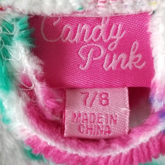 Childrens Size 7/8 Bath Robe Plush Soft Vibrant Fruit Whimsical Kawaii Pockets - Picture 3 of 11